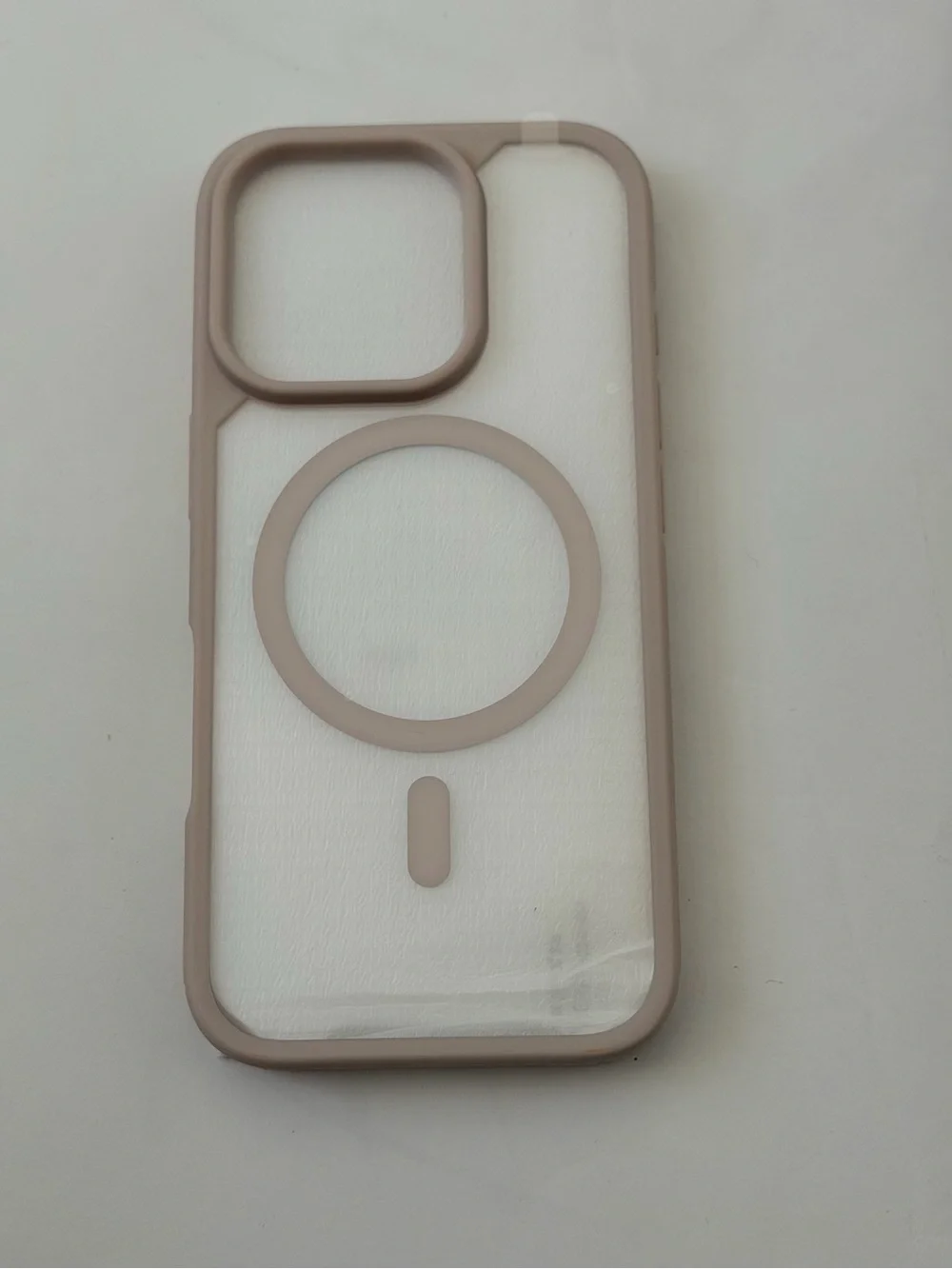 iPhone 16 pro case MagSafe-Compatible Clear Protective Phone Case in Beige